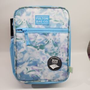 Fulton Bag Co. Upright Lunch Bag - Blue Marble- New With Tags Microban